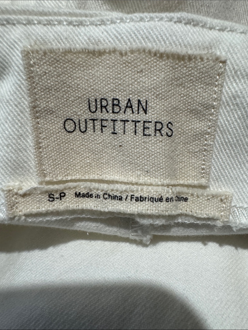 Urban Outfitters White Wide Leg Jumpsuit Small Open Back Belted Cotton - Picture 6 of 7